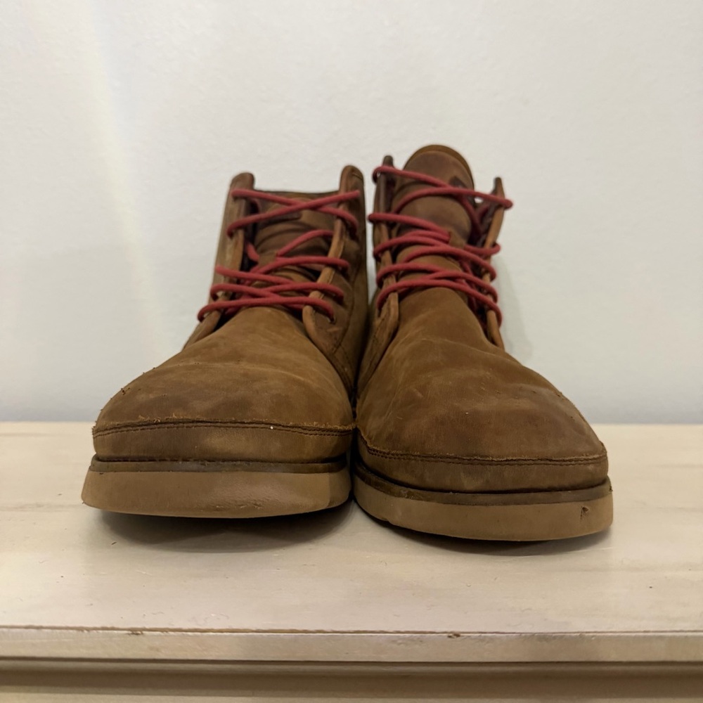 Ugg Brown Leather Harkey Waterproof Chukka Boots - Picture 5 of 9
